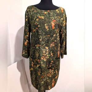 See By Chloe Viscose and Silk Green Printed Dress Size 4